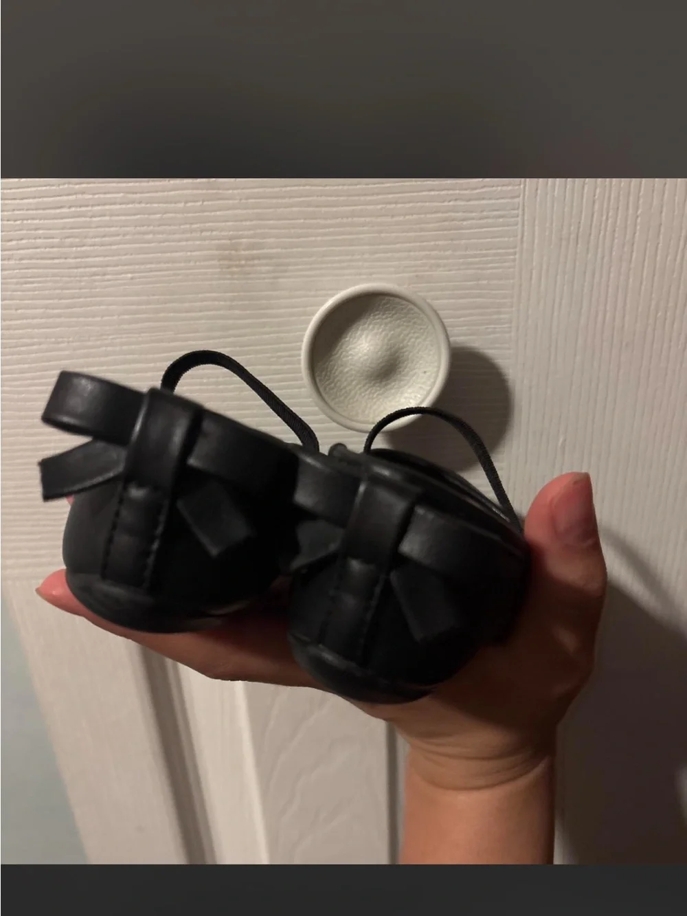 wonder nation Black Bow-Accent Mary Jane Flats for Kids